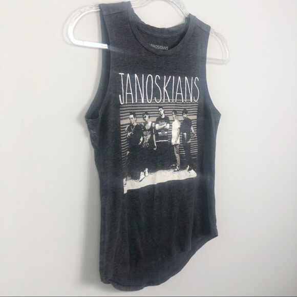 JANOSKIANS Band Graphic Tee Tank Top Dark Gray Women’s Size Small - Picture 2 of 6